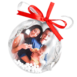 Esferas De Navidad Personalizadas Planas Con Tus Fotos  9cm