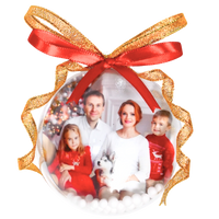 Esferas De Navidad Personalizadas Redondas Con Tus Fotos 8 cm