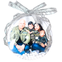 Esferas De Navidad Personalizadas Redondas Con Tus Fotos 8 cm