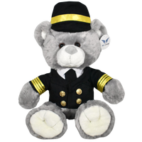 Oso piloto dorado 50 cm con grabadora de voz