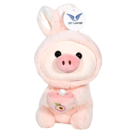 Bunny pig rosa 21 cm con grabadora de voz