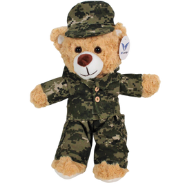 Oso Militar 33 cm con Grabadora de voz