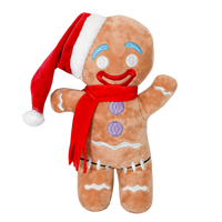 Galleta de jengibre 28 cm con grabadora de voz y kit navideño (bufanda lisa)