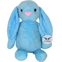 Peluche Conejos azules 35 cm con Grabadora de voz